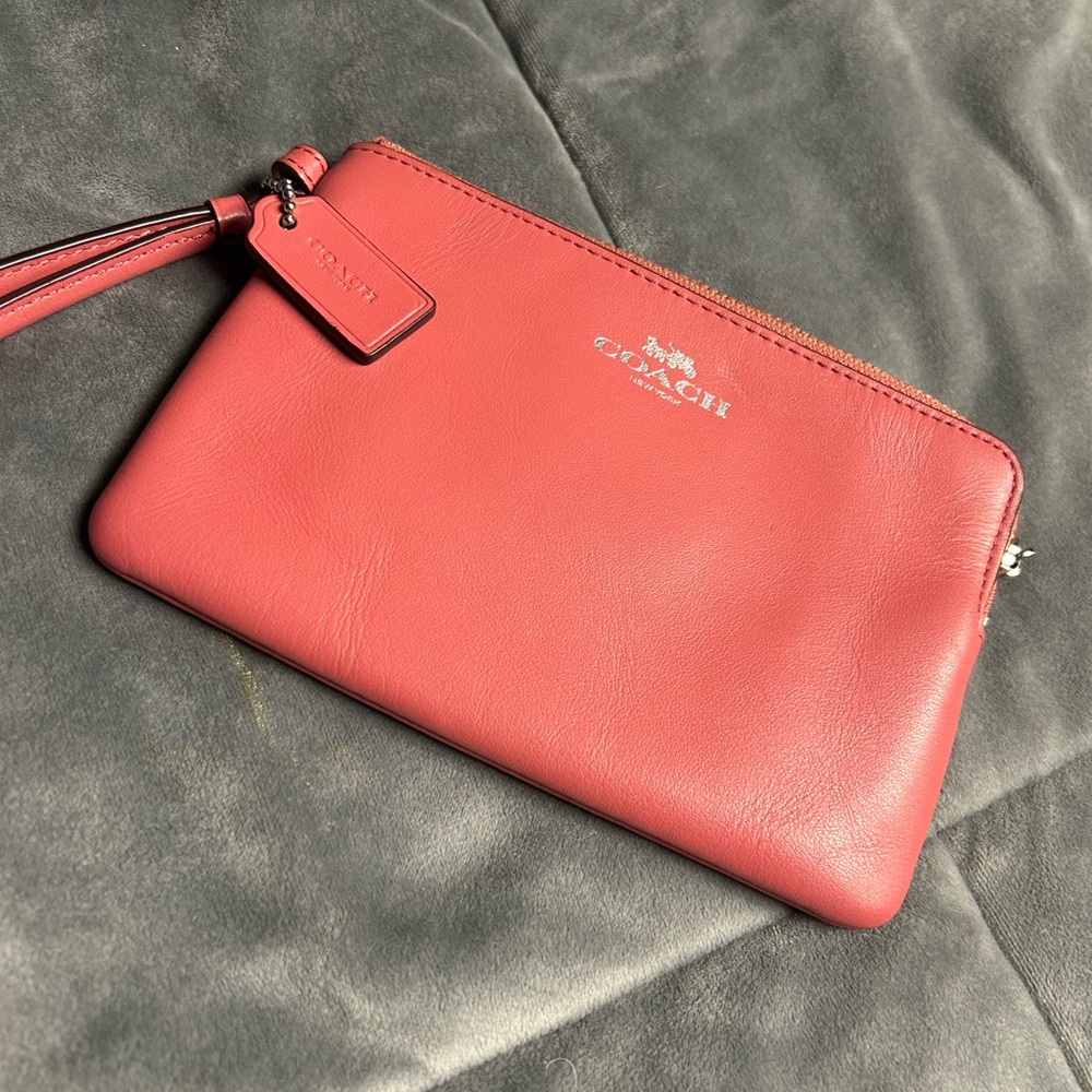 Coach Leather Wristlet